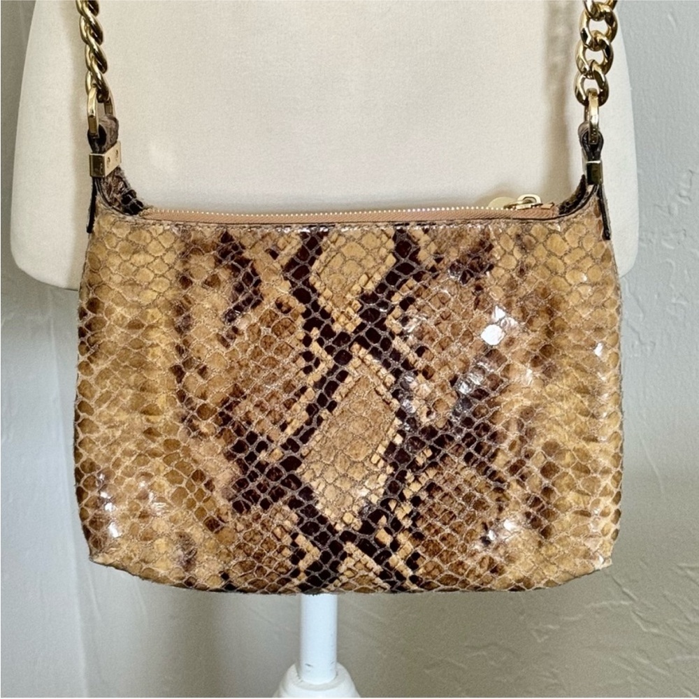 Michael Kors Leather Snakeskin Crossbody Bag Authentic Rare - Picture 5 of 9